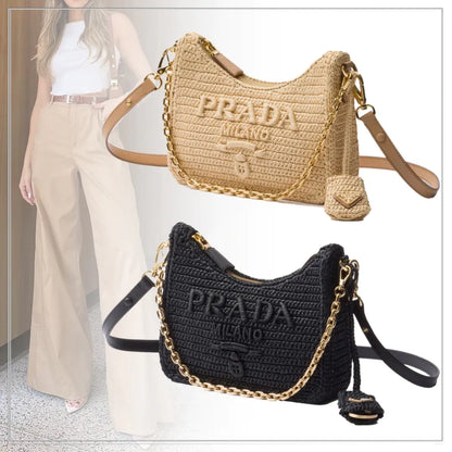 【大人気】PRADA◆Re-edition ミニバッグ チェーン ストラップ付