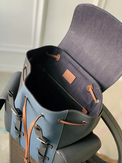 クリストファー PM バックパック（ブラック＆ブルー） – LW166