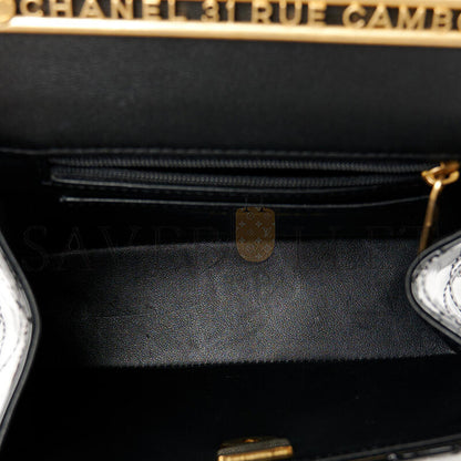 シャネル マスターパテント キルティング 31 ルー カンボン ミニ トップハンドル フラップ AS4472 (19*15*7cm)