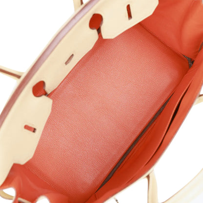 ヴィンテージ エルメス バーキン 35 パルシュマン トゴ＆レオパード トロイカ パラジウム金具