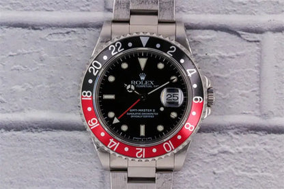 ROLEXロレックスグリニッジタイプ2赤と黒のコーラリング16710COKE