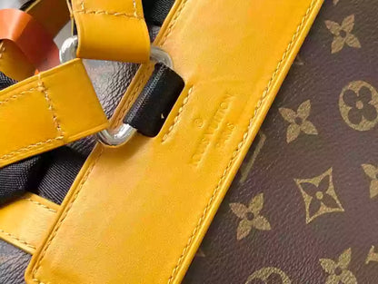 クリストファー MM バックパック（サフランイエロー モノグラム マカッサル コーテッドキャンバス） – LW156