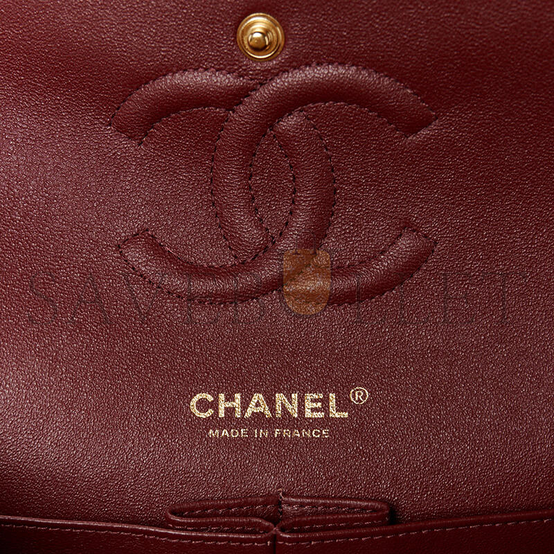 シャネル キャビア キルティング ミディアム ダブルフラップ 1635335 (25*15*7cm)