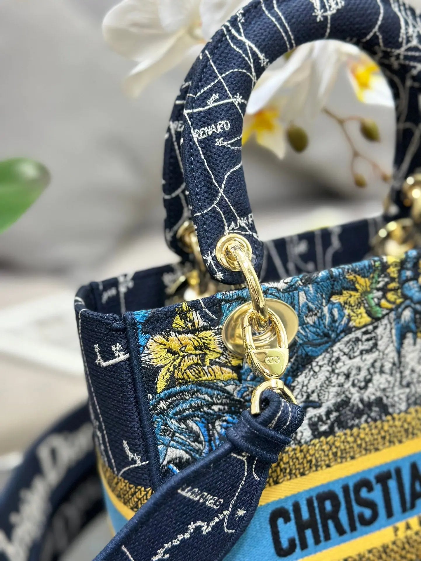 クリスチャン ディオール ミディアム レディ D ライト バッグ