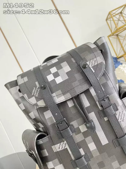 クリストファー MM バックパック ブラック ダモフラージュ ブラック キャンバス M14952 – LW334