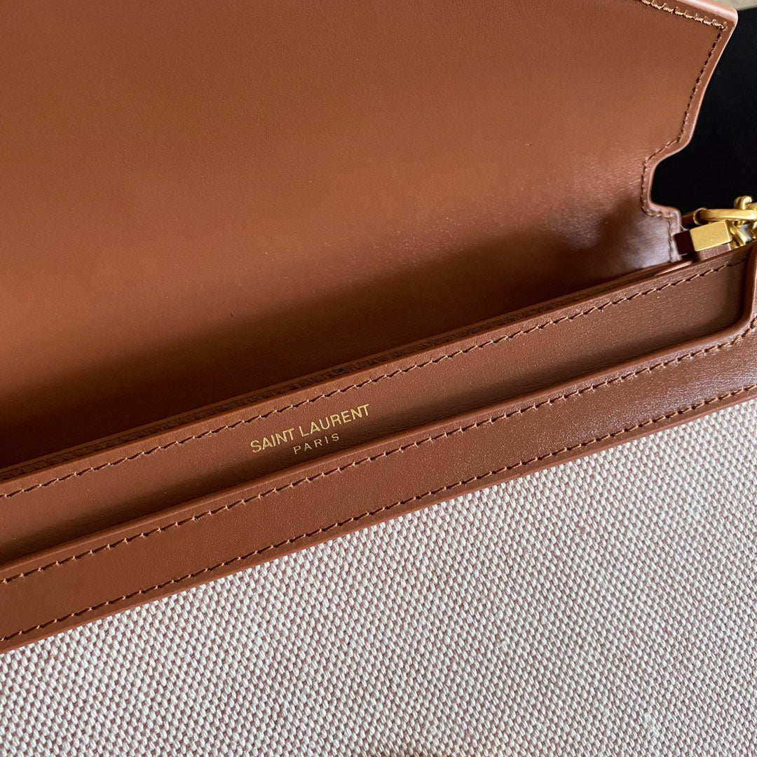 カサンドラ モノグラム クラスプバッグ（キャンバス＆スムースレザー）