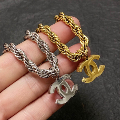 シャネル ダブルC 太チェーンネックレス