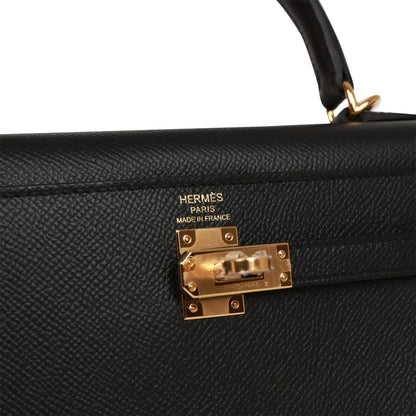エルメス ケリー・セリエ 25 ブラック エプソン ゴールド金具