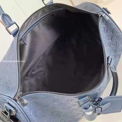 キーポル バンドリエール 50 バッグ ネイビーブルー モノグラムシャドウ – LW313