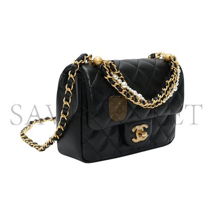 シャネル マスターミニ パールチェーン フラップバッグ AS4385 (17×12.5×5cm)