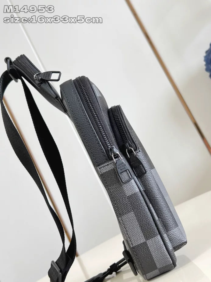 アベニュー スリングバッグ ブラック ダモフラージュ ブラック キャンバス M14953 – LW412