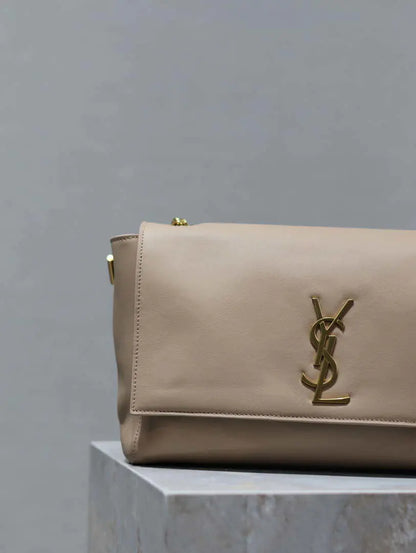 YSL 553804 サンローラン リバーシブル ミディアム ケイト スエード ビーンペースト
