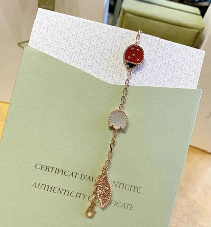 ヴァン クリーフ＆アーペル 四つ葉のクローバー てんとう虫ブレスレット