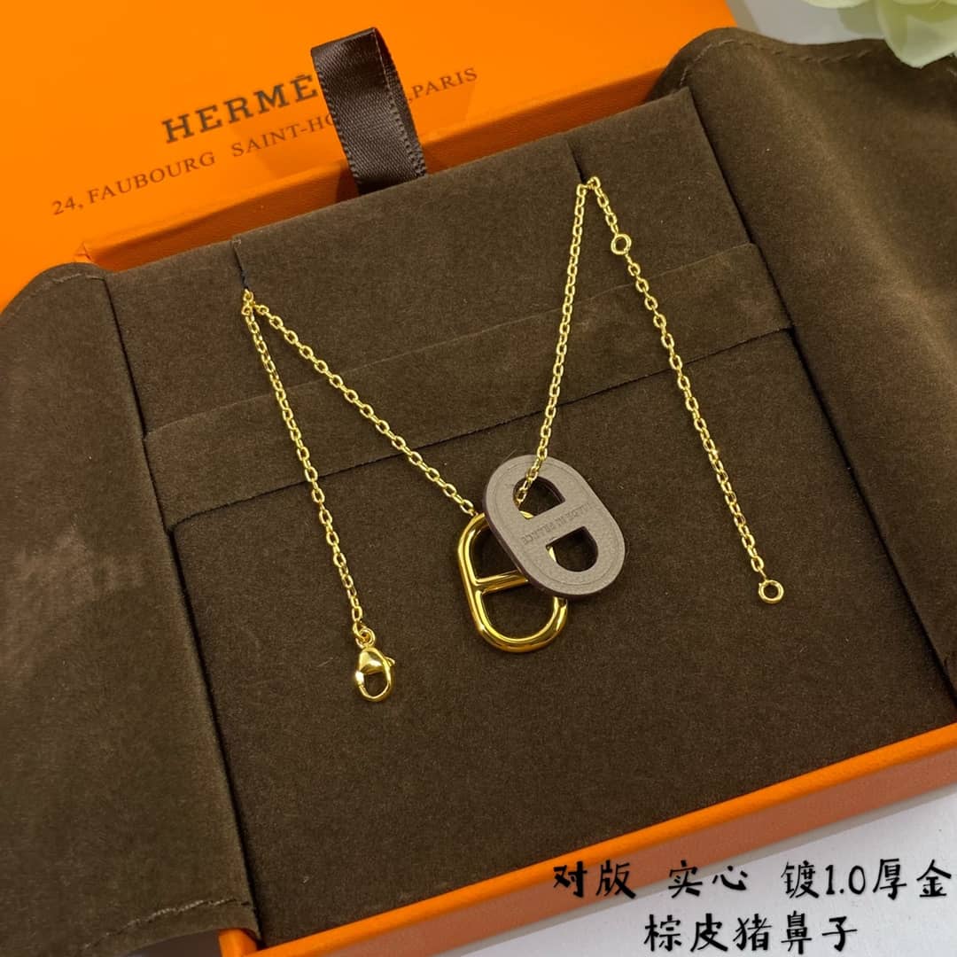 偽エルメスロゴネックレス