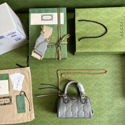 GGマトラッセ レザー ミニバッグ