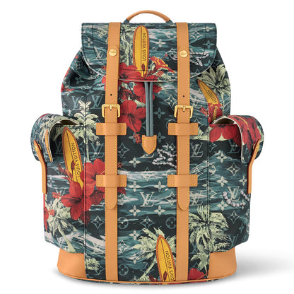 クリストファー MM ネイビーブルー モノグラム サーフィン キャンバス – LW163