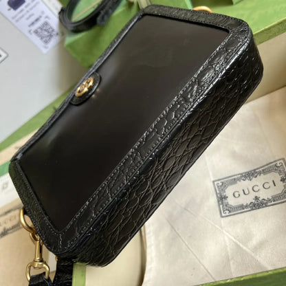 ダブルGクロコダイルショルダーバッグ