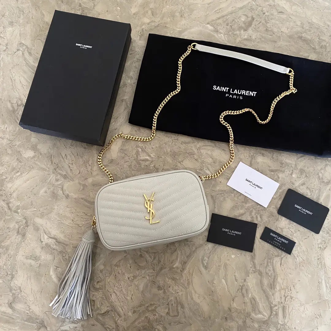 YSL ミニ ルー キルティングレザー カメラバッグ