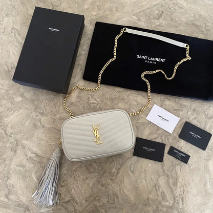 YSL ミニ ルー キルティングレザー カメラバッグ