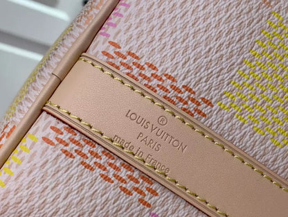 LV キーポル バンドリエール 45 ピーチ ダミエ リシャス コーティングキャンバス – LW180