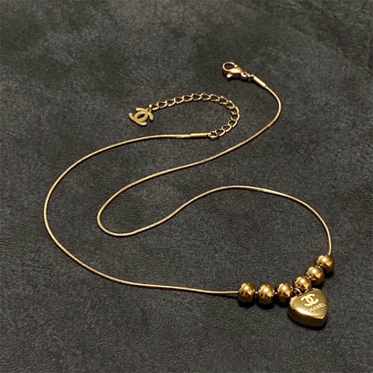 シャネル ダブルC ビーズネックレス