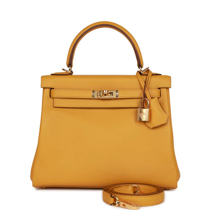 エルメス ケリー ルトゥール 25 イエローアンバー スイフト ゴールド金具
