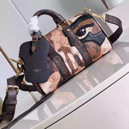 キーポル バンドリエール 25 バッグ ブラウン M46678 – LW254