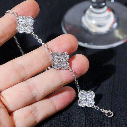 ヴァン クリーフ＆アーペル 四つ葉のクローバー フルダイヤモンド ブレスレット