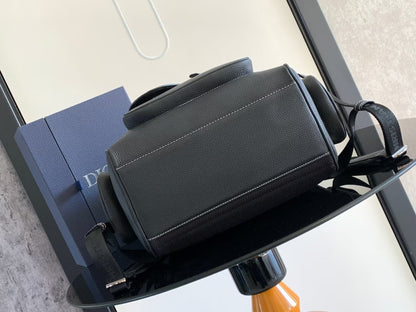 サドル バックパック ブラック ディオール オブリーク ジャカード＆グレインカーフスキン