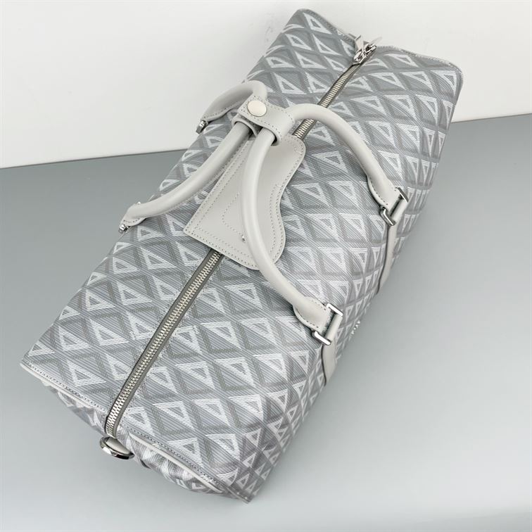 ディオール リンゴット 50 バッグ グレー CD ダイヤモンド キャンバス – DIO029