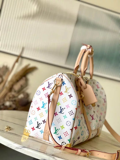 LV タカシ・ムラカミ キーポル・バンドリエール 45 バッグ（マルチカラーモノグラムキャンバス） – LW175