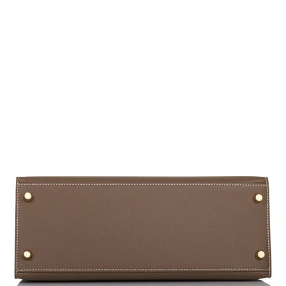 エルメス ケリーセリエ28 エトゥープ エプソン ゴールド金具