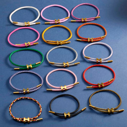 高品質エルメス 調節可能なHロープブレスレット