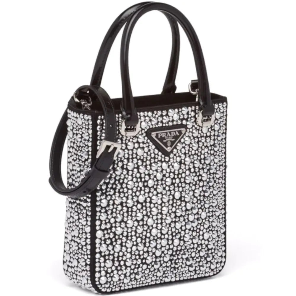 早い者勝ち!【PRADA】キラキラ女子力コーデUP☆クリスタルトート