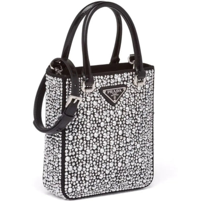 早い者勝ち!【PRADA】キラキラ女子力コーデUP☆クリスタルトート