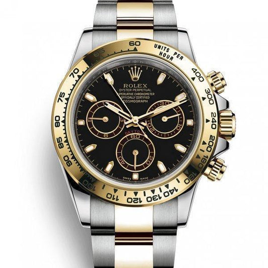 コスモグラフ デイトナ ウォッチ : イエローロレゾール - オイスタースチール＆18 CT イエローゴールド - M116503-0004