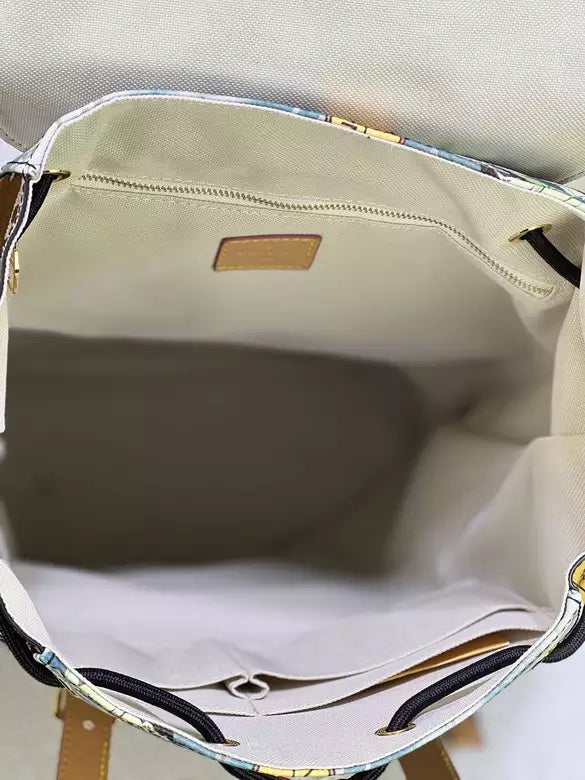 クリストファー MM ネイビーブルー モノグラム サーフィン キャンバス – LW163