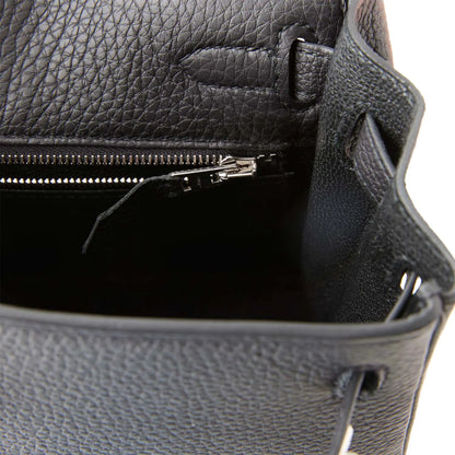 エルメス ケリー ルトゥール 25 ブラック トゴ パラジウム金具