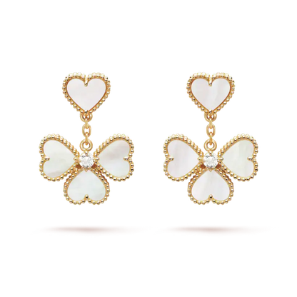 ヴァン クリーフ＆アーペルのスウィート アルハンブラ エフィヤージュ イヤリングの新着