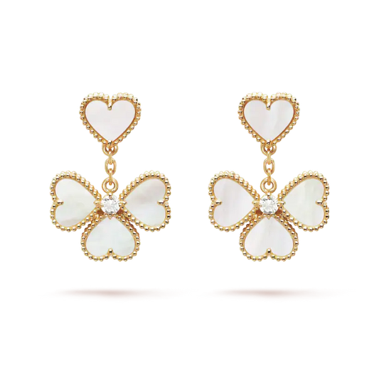 ヴァン クリーフ＆アーペルのスウィート アルハンブラ エフィヤージュ イヤリングの新着