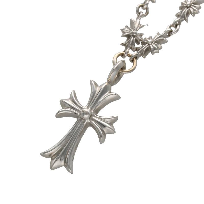 クロムハーツ/Chrome Hearts　 サイズ:18inch 【18KWG TNY CRSF CH PLS18/タイニーファットクロス】