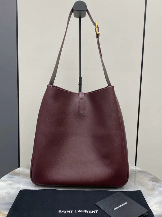 YSL 753837 Le 5 ̈¤ 7 サプル ラージ スムースレザー ワインレッド