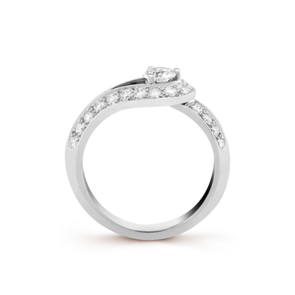 ヴァン クリーフ＆アーペル クチュール シングル ダイヤモンド リング 新着、0.30 カラット DIF グレード ダイヤモンド