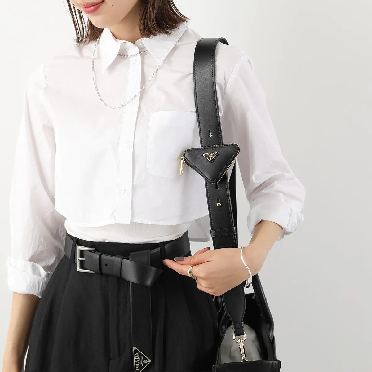 PRADA トートバッグ 1BA376 ASK エンボスロゴ SOFT CALF