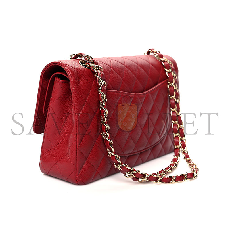 シャネル キャビア キルティング ミディアム ダブルフラップ 1176682 (25*15*6cm)