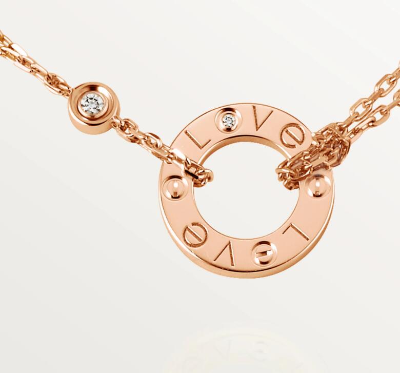 ラブネックレス、ダイヤモンド2個