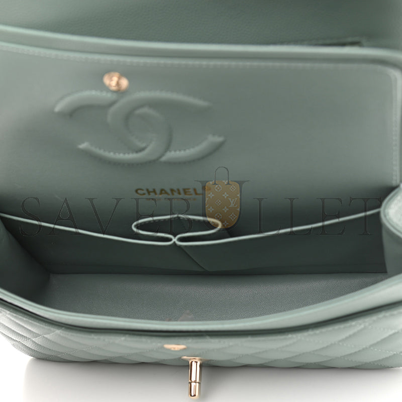 シャネル キャビア キルティング ミディアム ダブルフラップ 1023152 (25*15*7cm)