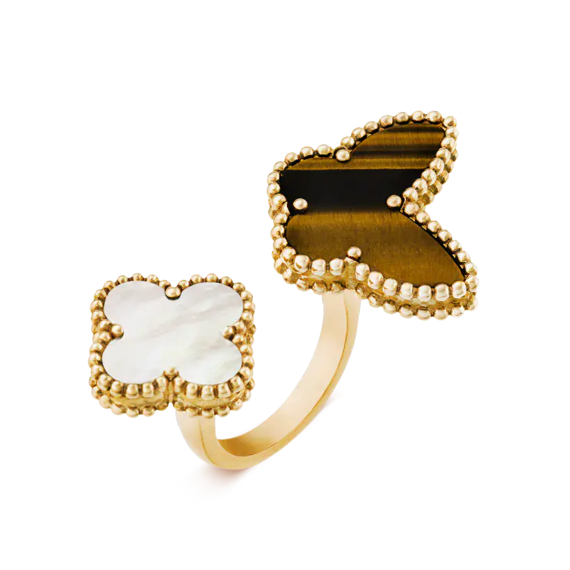 ヴァン クリーフ＆アーペルのラッキー アルハンブラ インターフィンガー リングの新着