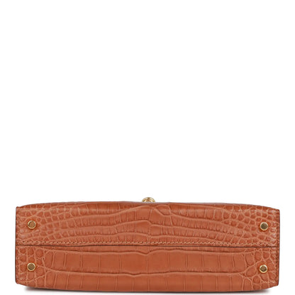 エルメス ケリーセリエ 20cm ゴールド マットアリゲーター ゴールド金具