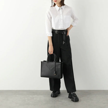 PRADA トートバッグ 1BA376 ASK エンボスロゴ SOFT CALF